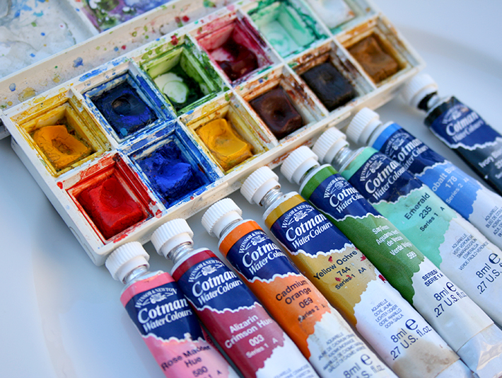 Cách phân biệt màu nước màu Gouache màu Acrylic và sơn dầu