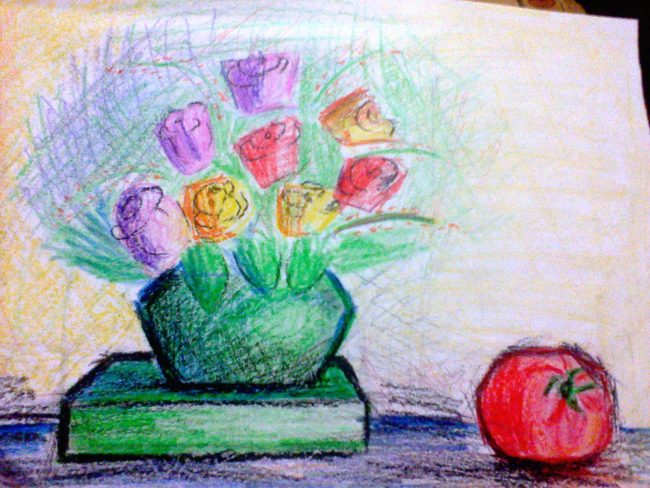 Học vẽ tĩnh vật lọ hoa và quả lớp 9 hình ảnh 3
