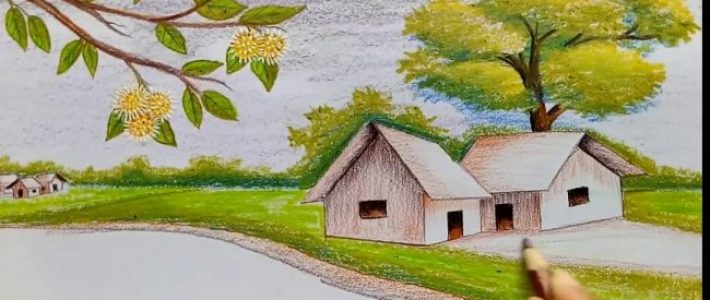Lưu trữ vẽ tranh đề tài phong cảnh quê hương  Tranh Treo Tường AmiA Tô  Điểm Không Gian Sống