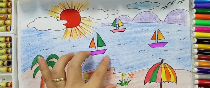 Tại sao ba mẹ nên cho bé tập tô màu tranh phong cảnh?
